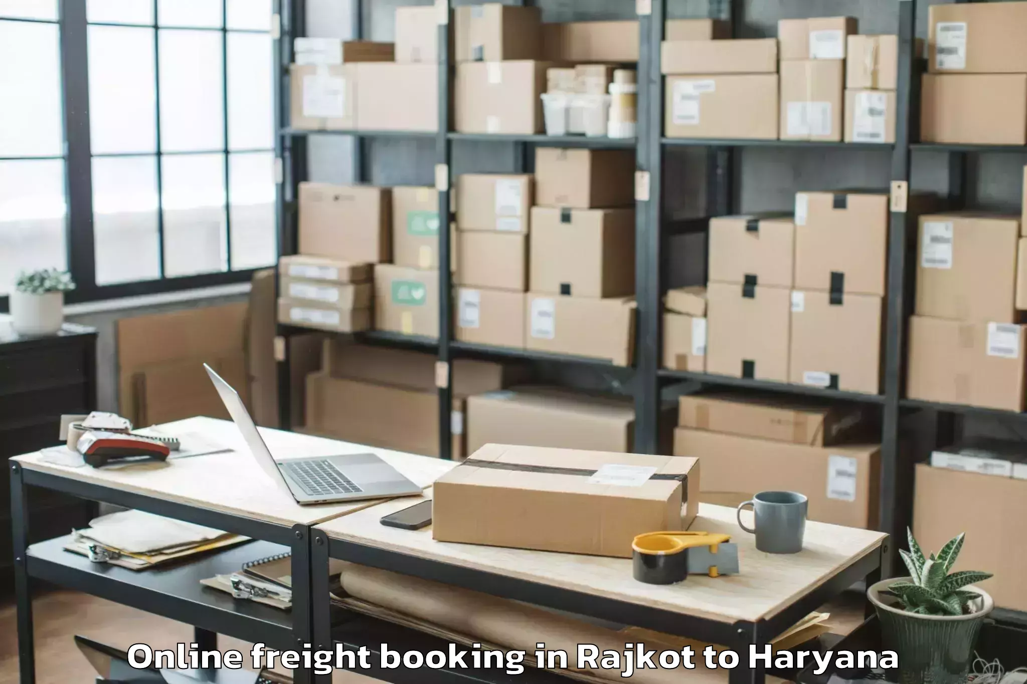 Affordable Rajkot to Udyog Vihar Online Freight Booking